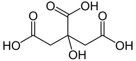 citric acid molecular structure