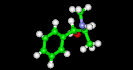 Diphenhydramine hydrochloride -- benadryl Molecule Ball and Stick Model
