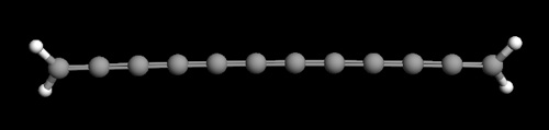 carbyne molecule with double bonds