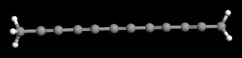 carbyne C12 molecule with triple bonds