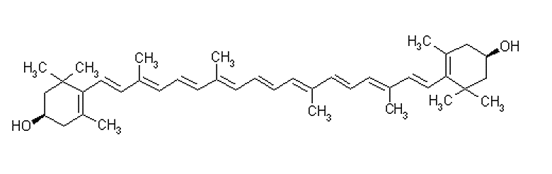 Lutein/Zeaxanthin Molecular Structure