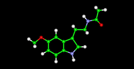 melatonin molecule structure -- a powerful antioxidant