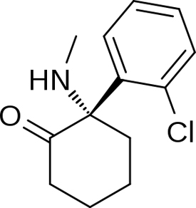 Esketamine Ball and Stick Model