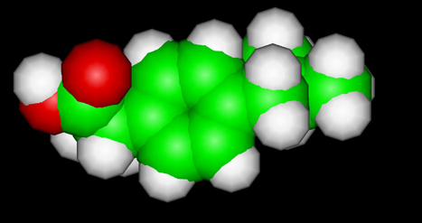 Ibuprofen Molecule Ball and Spacefill/CPK