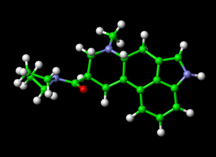 LSD Molecule --Spacefill Model/CPK