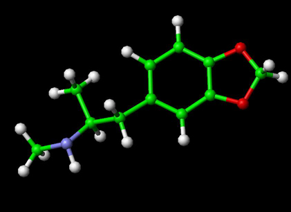 MDMA Molecule Ball and Stick Model