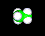 ethane space filled model