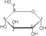 Haworth projection for glucose molecule