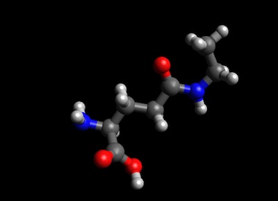 L-theanine Molecule Ball and Stick Model