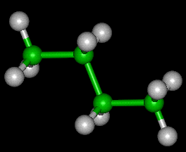 Butane  Molecule Ball and Stick Model