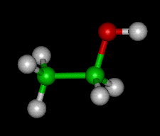 Propane Molecule Ball and Stick Model