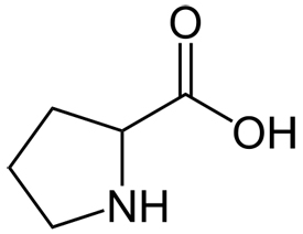 Hydroxyproline molecular structure