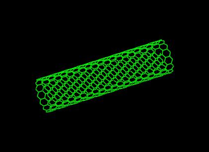 Nanotube Molecular Steucture -- Wireframe Model