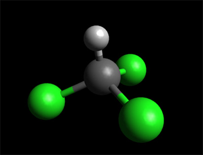 Propane Molecule Ball and Stick Model