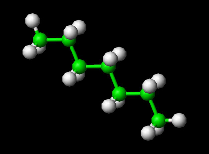 Heptane Molecule