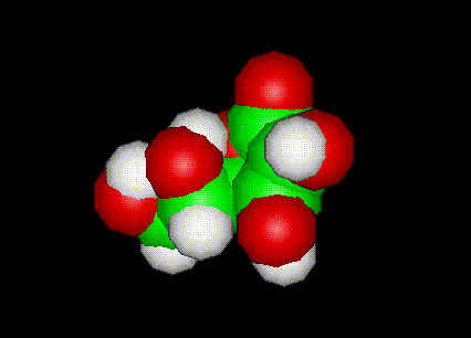 Vitamin C Molecule Ball and Spacefill  Model
